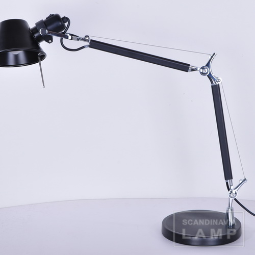 Black Michele De Lucchi series lamp Artemide Tolomeo T2 Table Lamp